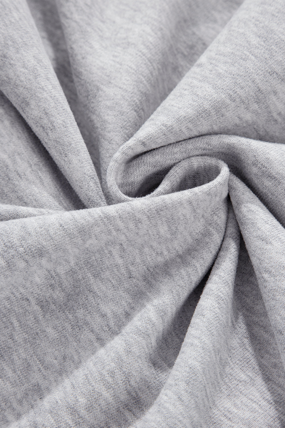 Hellgraues Sweatshirt mit Viertelreißverschluss, Stehkragen und Kängurutasche