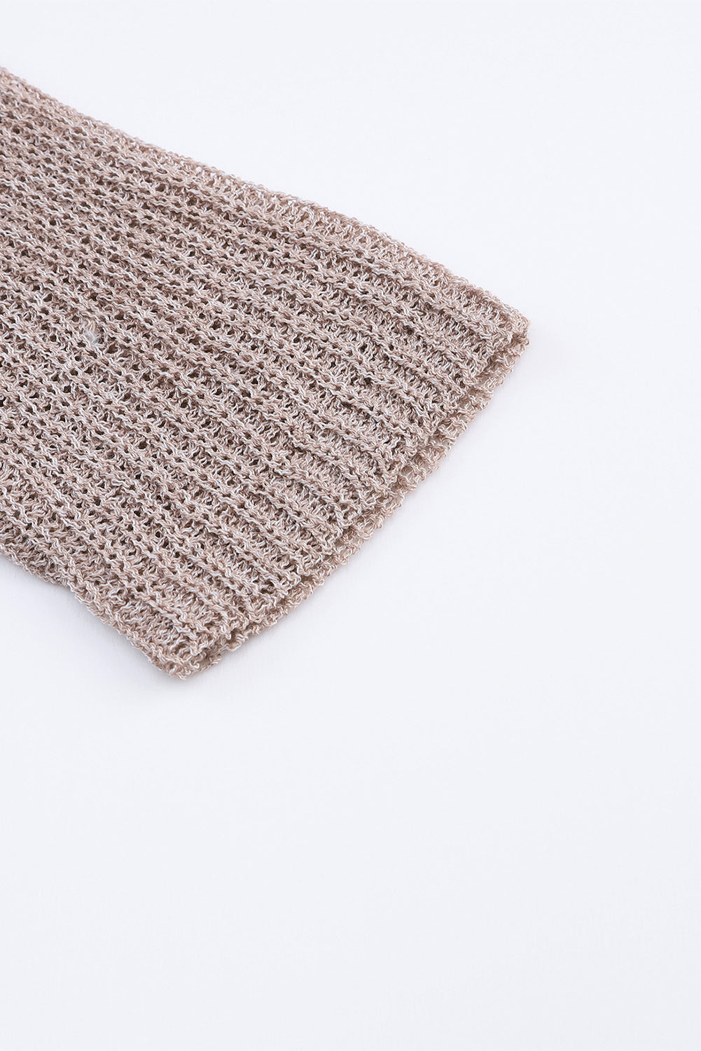 Grauer, lässiger Pullover mit Dolman-Ärmeln und hohem Bund