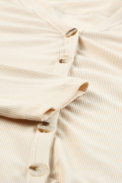 Apricot – Selected – High-Low-Cardigan mit Knopftaschen