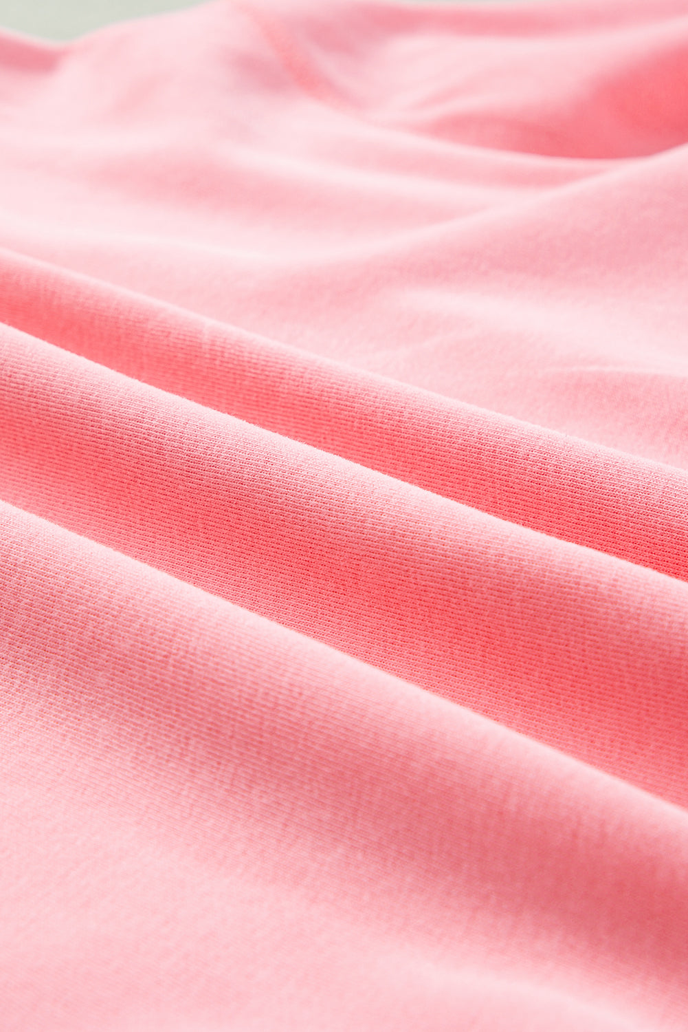 Rosa Sweatshirt mit Farbblock-Muster und Puffärmeln