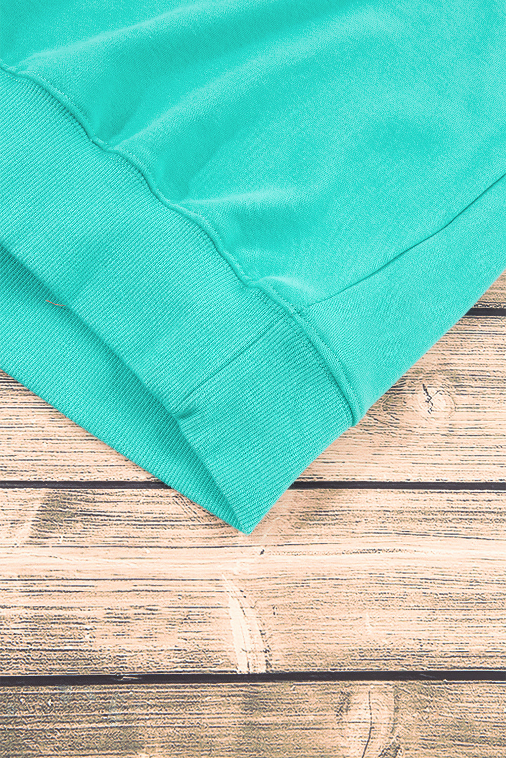 Aruba Blaues, schlichtes Sweatshirt mit Rundhalsausschnitt und überschnittener Schulter
