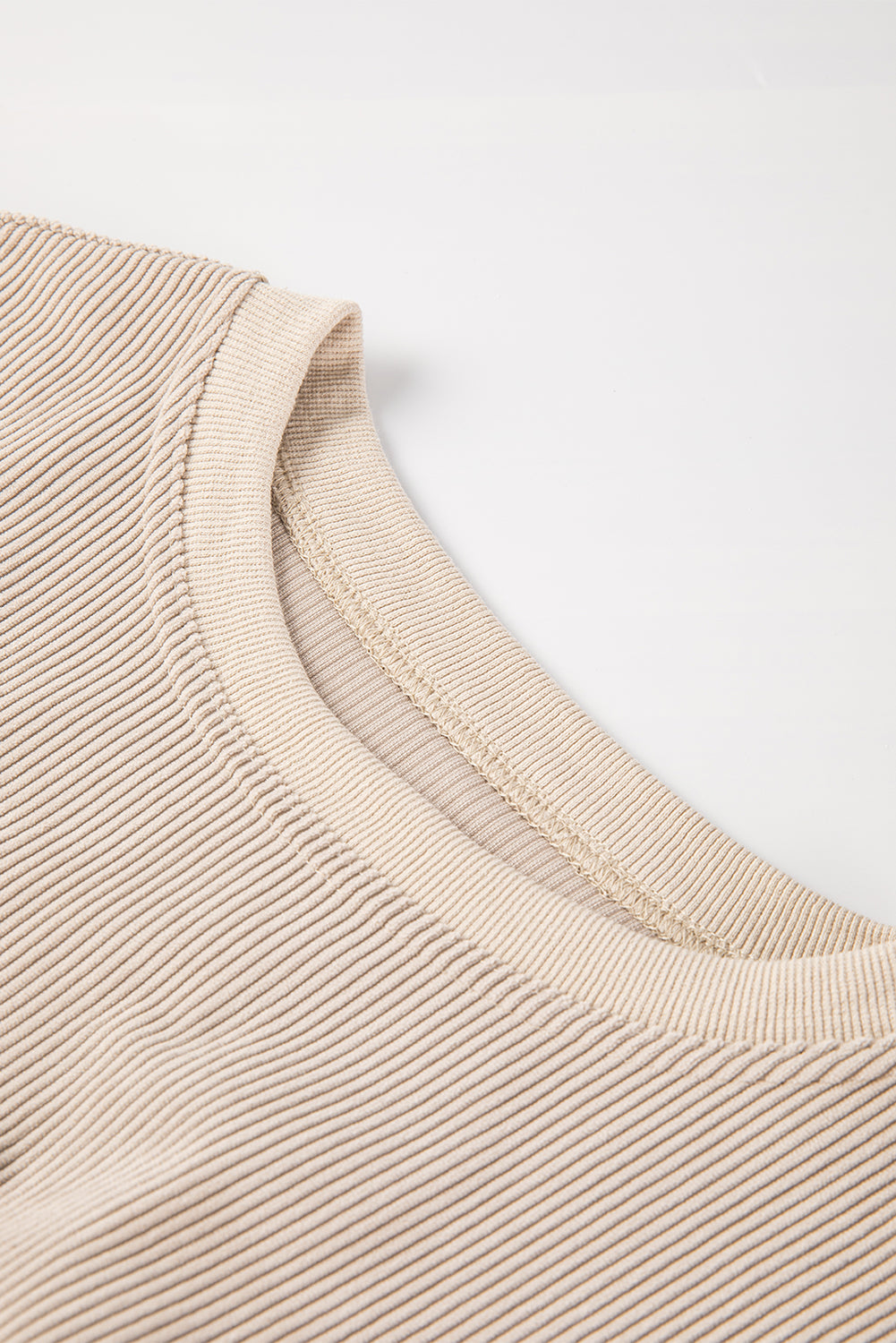 Rauchgraues Oversize-Sweatshirt aus geripptem Cord