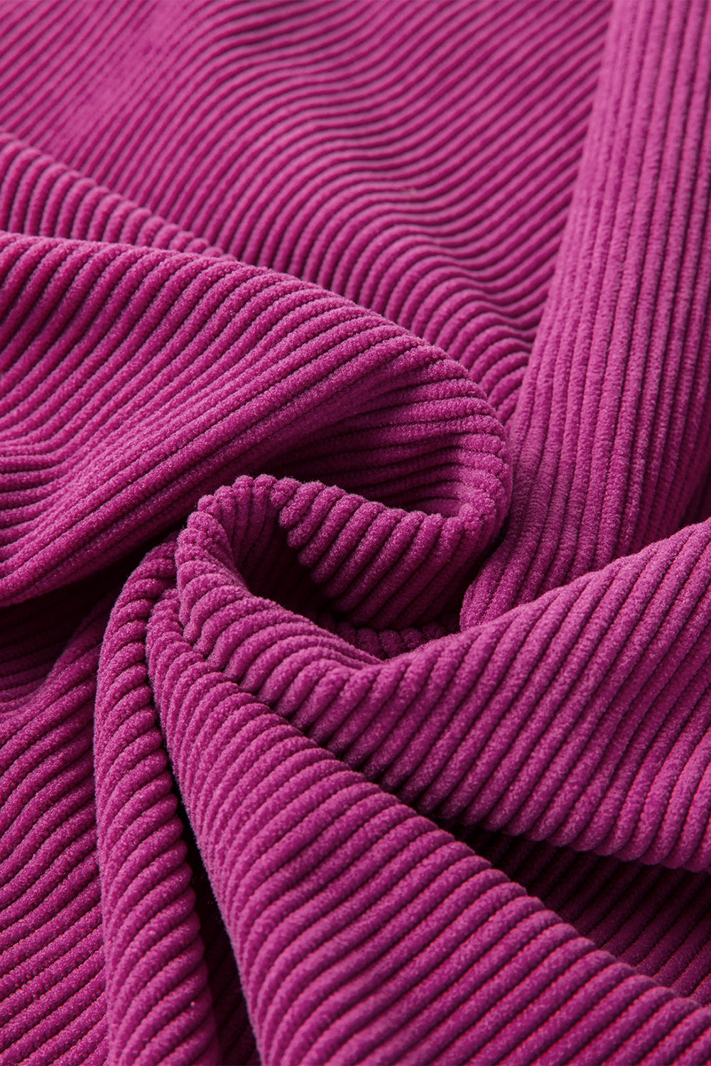 Übergroßes Festival-Sweatshirt aus geripptem Cord in Fuchsia