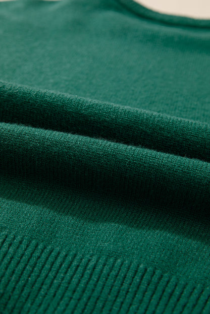 Evergreen Pullover mit Perlen und überschnittener Schulterpartie und Rundhalsausschnitt