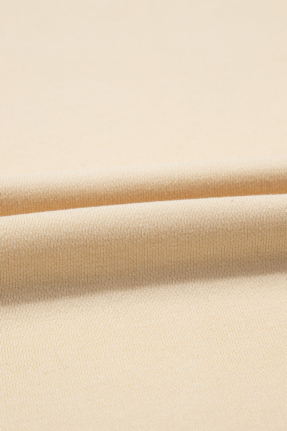 Beiges Pullover-Sweatshirt mit Rundhalsausschnitt