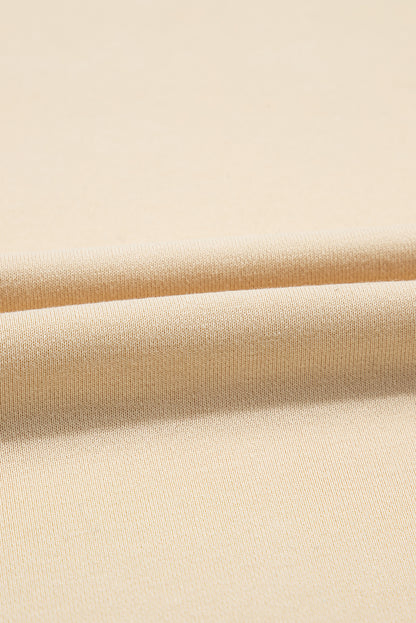 Beiges Pullover-Sweatshirt mit Rundhalsausschnitt