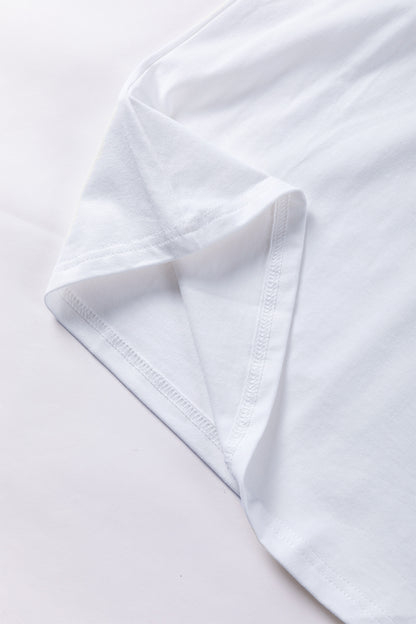 White Valentine Love Tinsel Graphic T-shirt