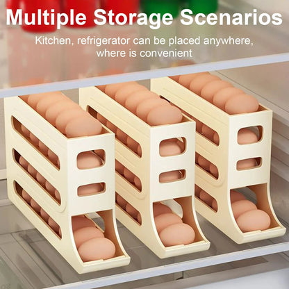 Automatic Egg Roller: Space-Saving Refrigerator Storage
