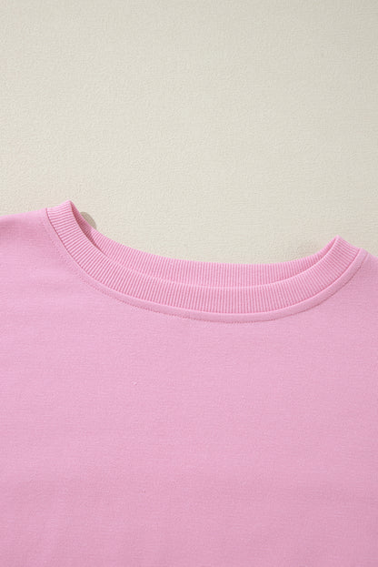 Bonbon – Sweatshirt mit Rundhalsausschnitt und sichtbaren Seitenschlitzen in Farbblock-Optik