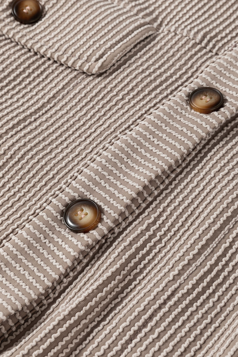 Rauchgraue, einfarbige Shacket mit Kordel und überschnittenen Schultern in Übergröße