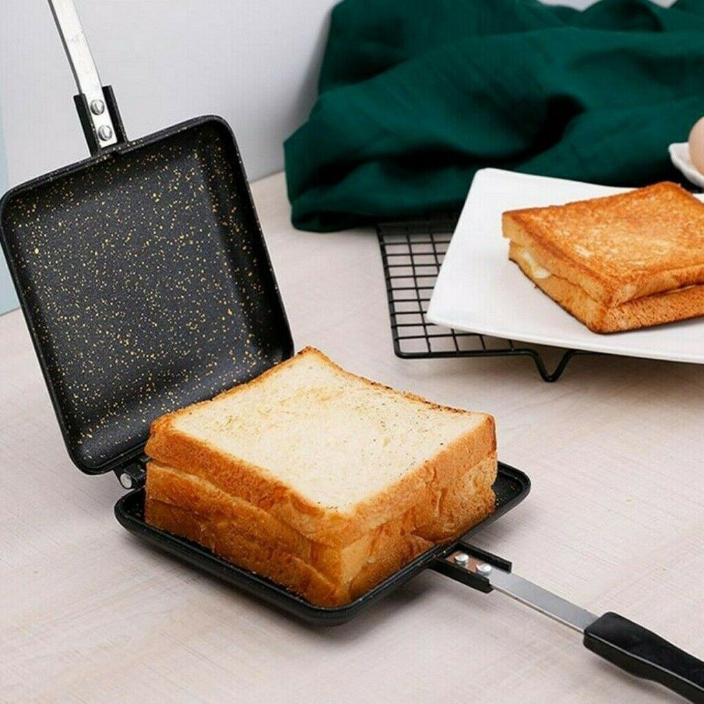 Sandwich Toastie Maker Toaster Maschine Frühstück Antihaft Camping Herd Toaster