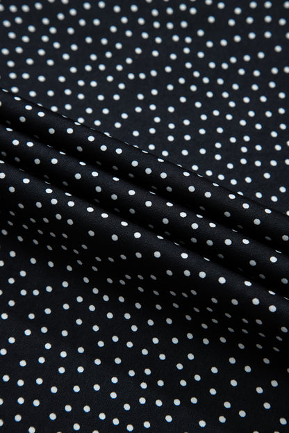 Schwarze Bluse mit V-Ausschnitt und Leopardenmuster in Übergröße