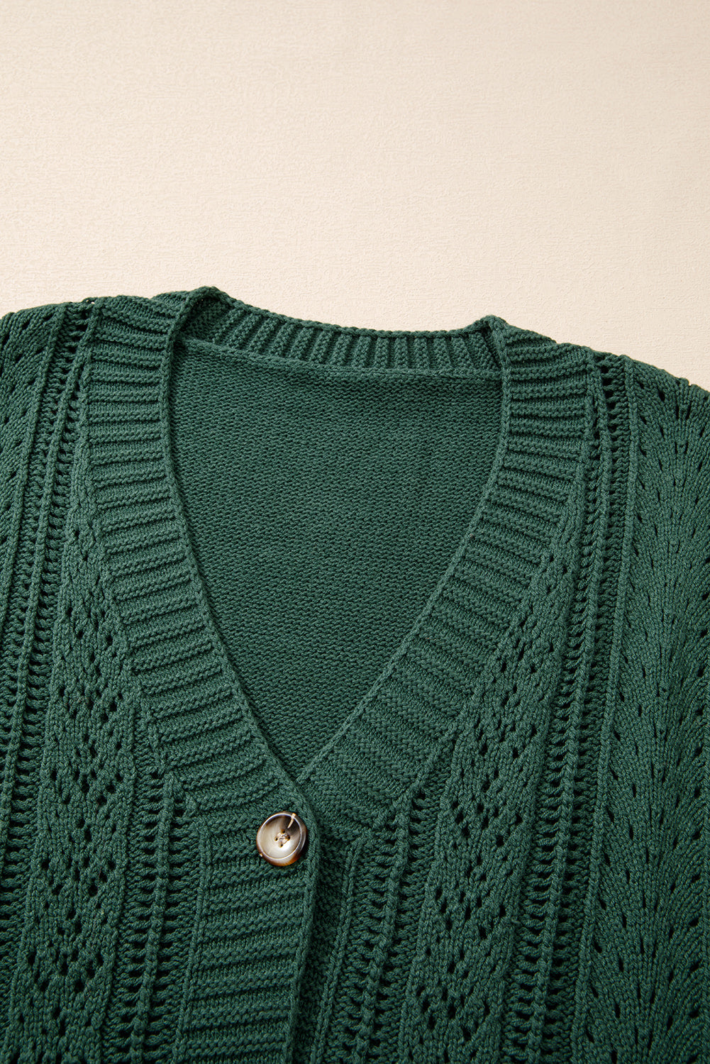 Canton – Offen gestrickte Strickjacke mit überschnittenen Schultern