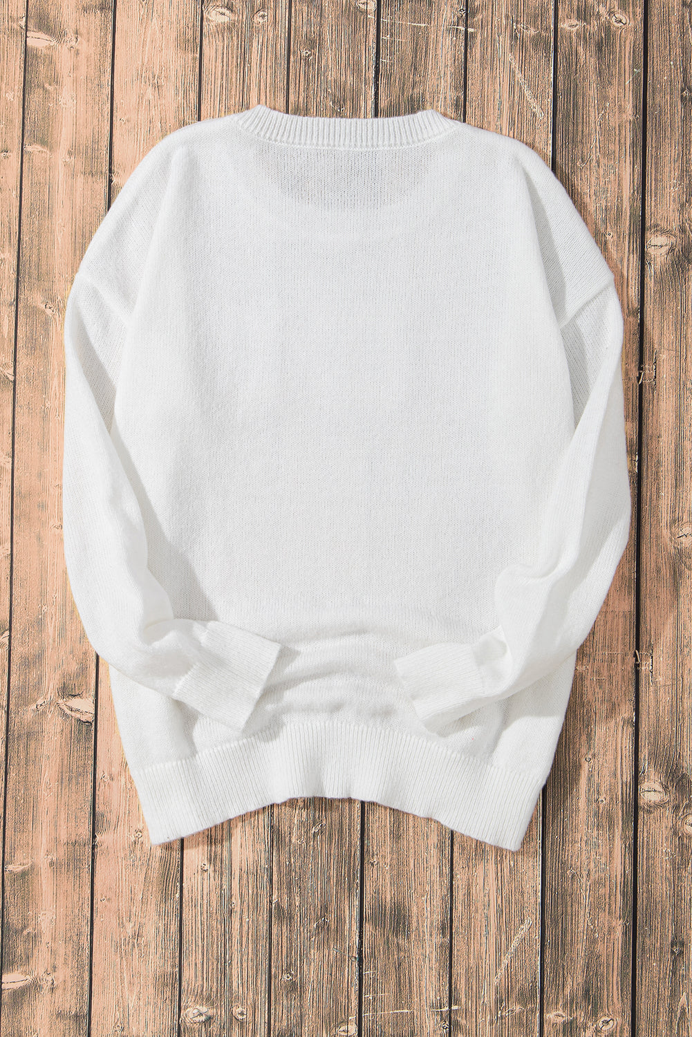 Weißer XOXO-Freizeitpullover mit Glitzer-Print und Rundhalsausschnitt