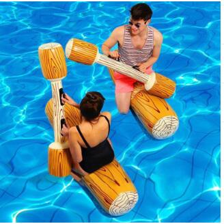 Summer Outdoor Beach Pool Inflatable Swimming Rings Women men Double Beat Swim Log Stick Set Ring Pool Water Sports