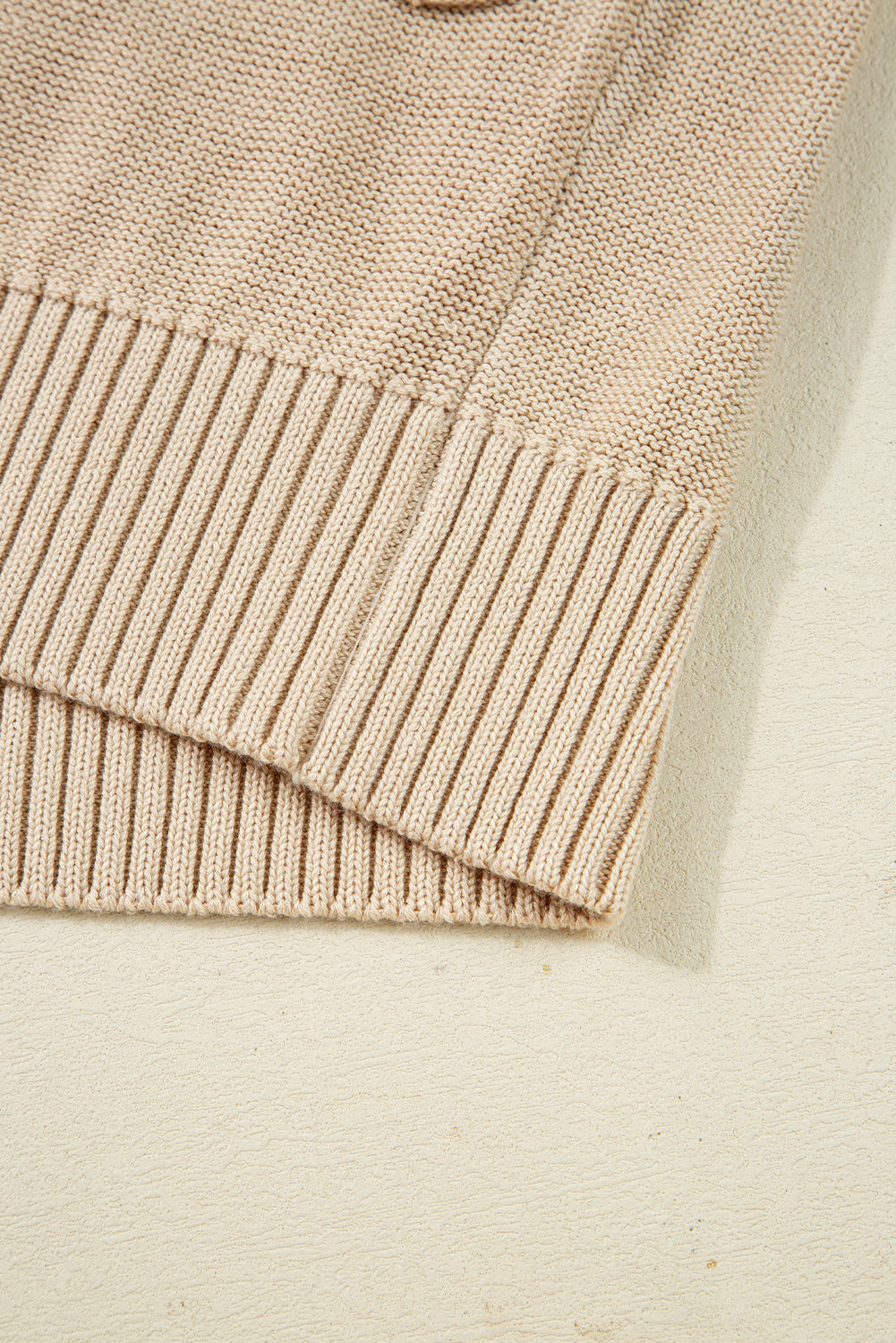 Parchment Cable Knit Braided Tie Sleeve Plus Size Open Cardigan