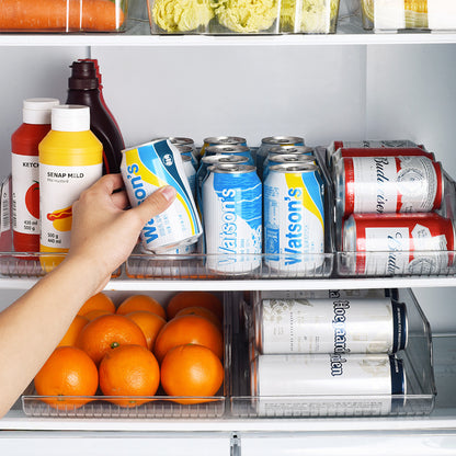 Transparent Beverage Holder: Fridge Organization Essentia