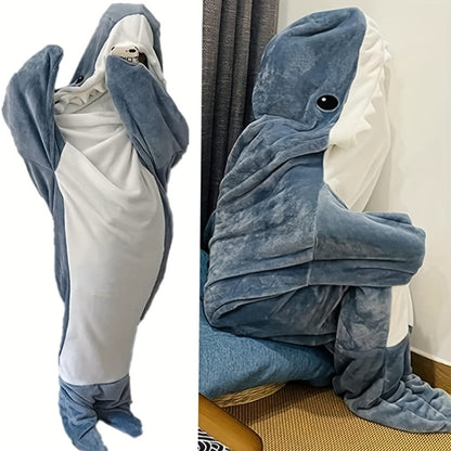 Adult Shark Onesie Blanket: Super Soft Cosy Flannel