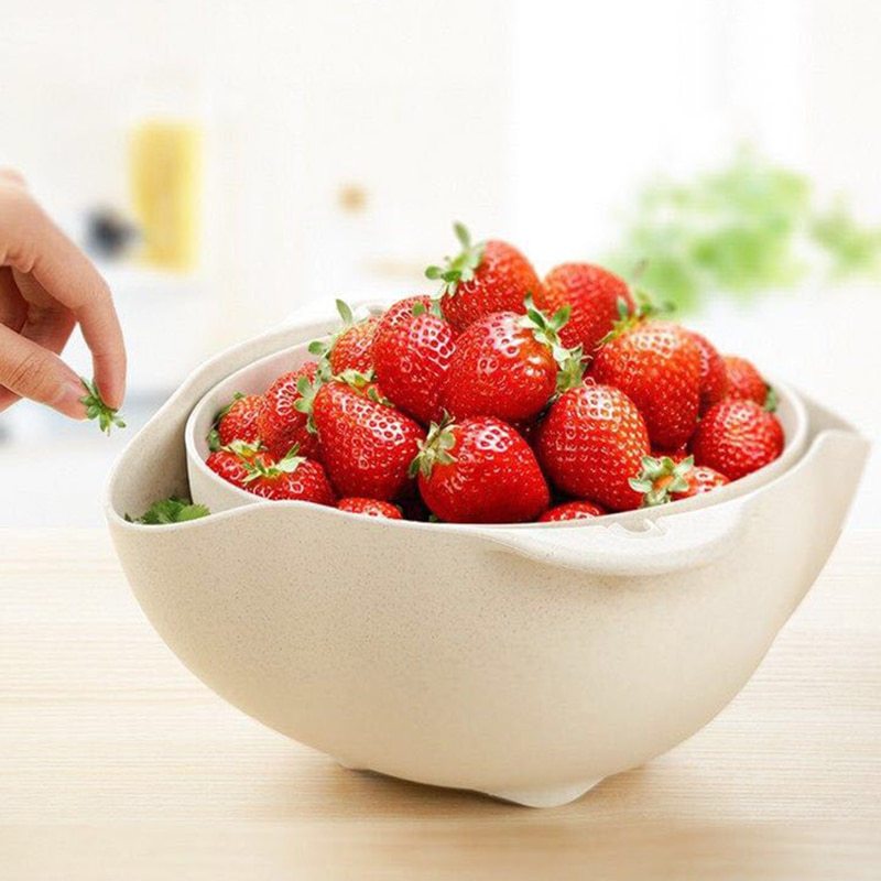 Küche Wäsche Organizer Verdickung Home Küche Kunststoff Reis Obst Schüssel Waschen Reis Sieb Becken Waschen Korb