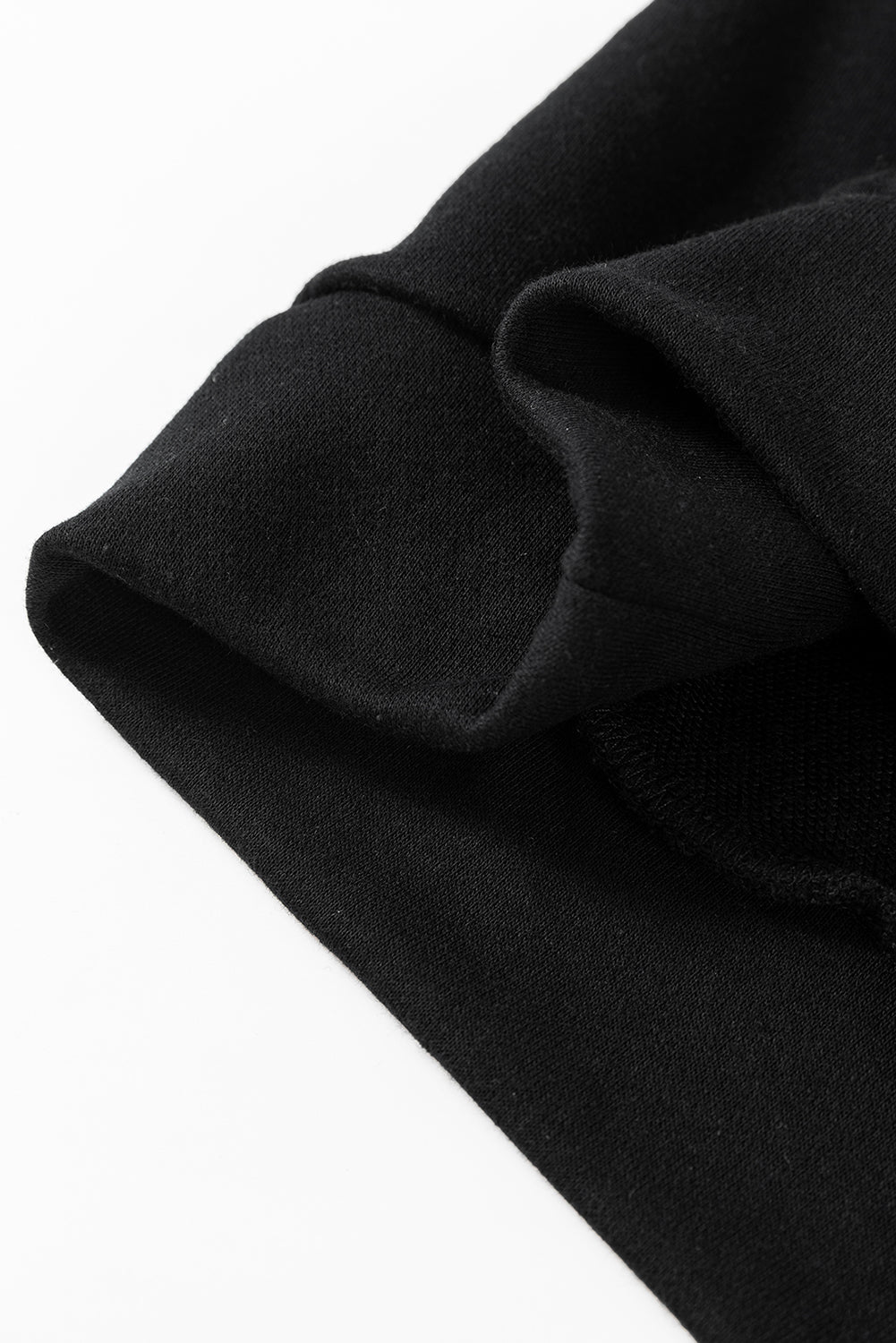 Schwarzes Sweatshirt mit Rundhalsausschnitt und Schleife