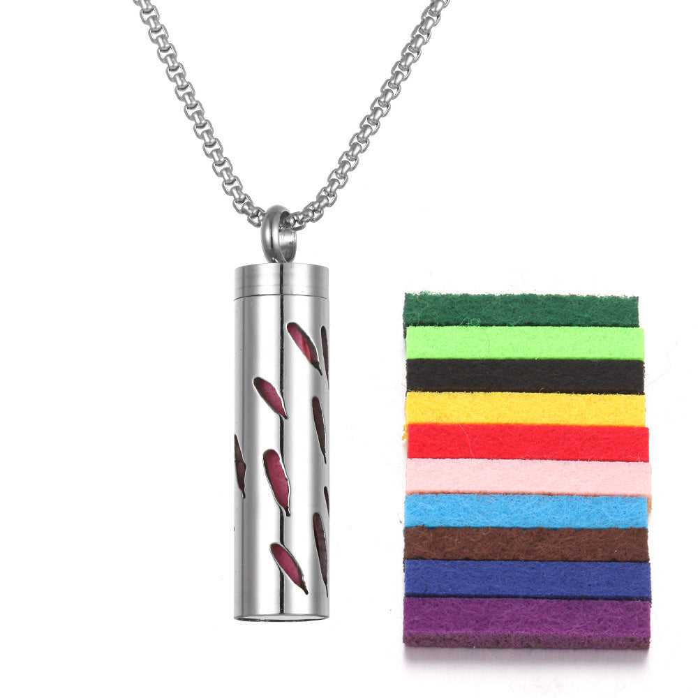 Titanium Steel Aromatherapy Pendant