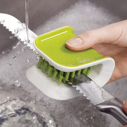 U-förmige Messer- und Besteckreinigerbürste Home Kitchen Reinigungsbürsten Borstenpeeling Küchenwaschen
