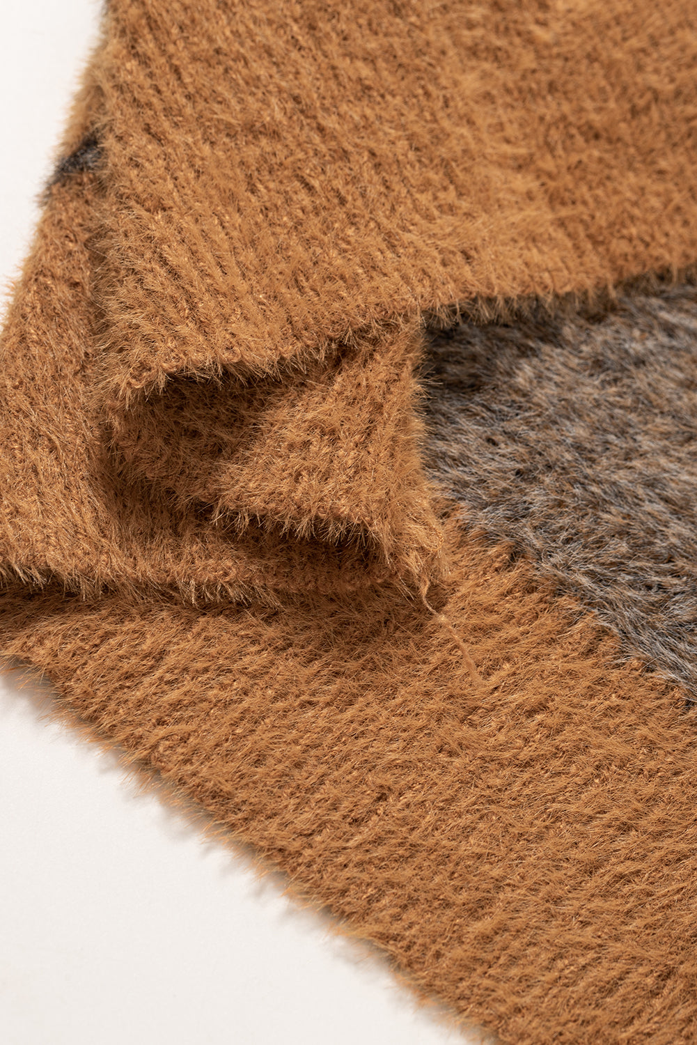 Brown Leopard Print Fur Cardigan