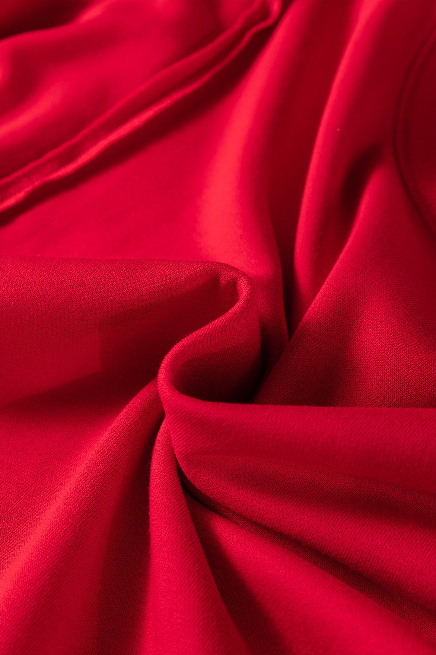 Fiery Red Floral Bow Patched Exposed Seam Patchwork Slit Baggy Sweatshirt