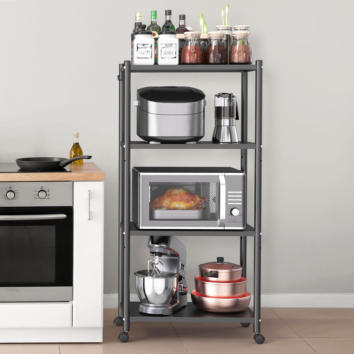 Industrial Metal Kitchen Bakers Rack