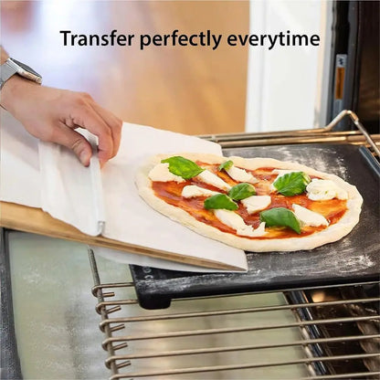 Sliding Pizza Shovel & Non-Stick Cutting Board: Convenient Kitchen Baking Tool"
