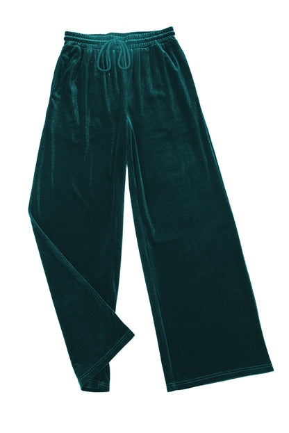 Evergreen Solid Hose mit weitem Bein und Kordelzug in der Taille