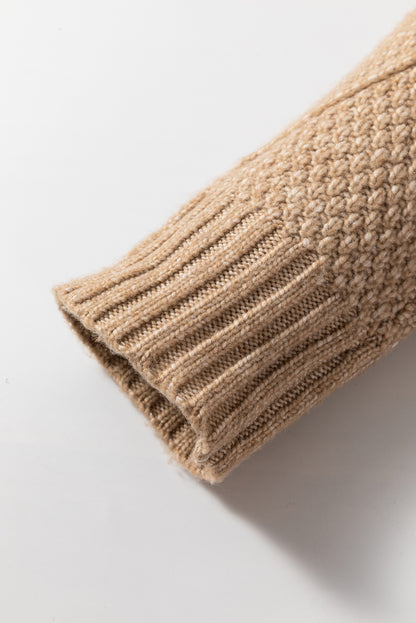 Parchment – Locker sitzendes Pulloverkleid mit Zopfmuster und überschnittener Schulter
