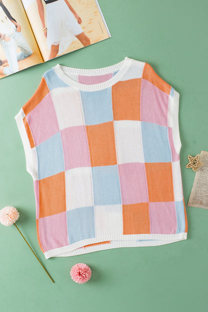 Pullover mit Flügelärmeln und Farbblockdesign in Grapefruitorange