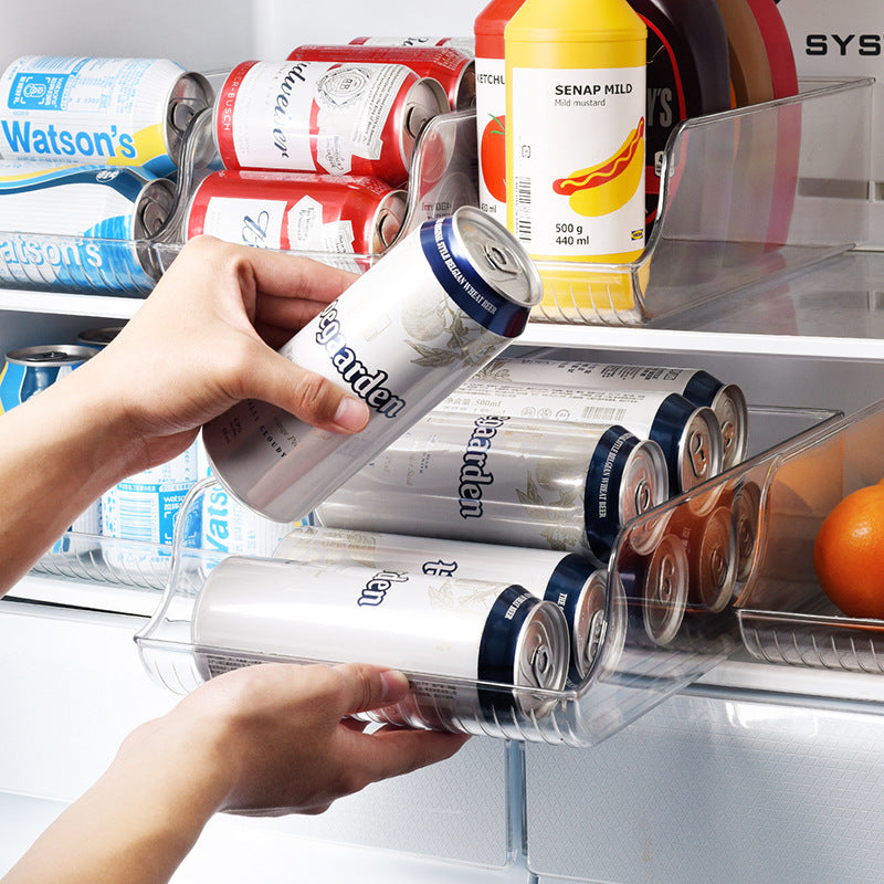 Transparent Beverage Holder: Fridge Organization Essentia
