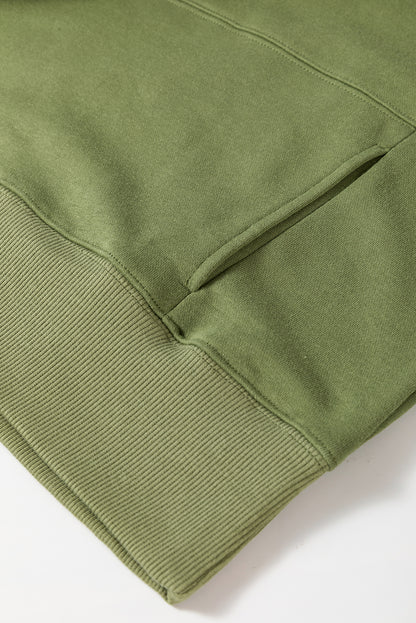 Vineyard Green – Lockeres Sweatshirt mit überschnittenen Schultern und überkreuzten Nähten
