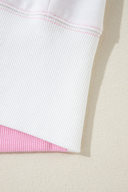 Bonbon – Sweatshirt mit Rundhalsausschnitt und sichtbaren Seitenschlitzen in Farbblock-Optik