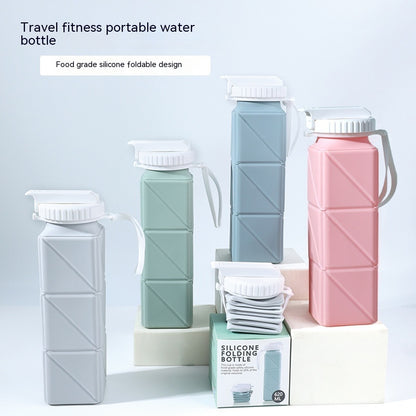 Faltbare Sport-Wasserflasche aus Silikon: Tragbar und einziehbar für Outdoor-Aktivitäten
