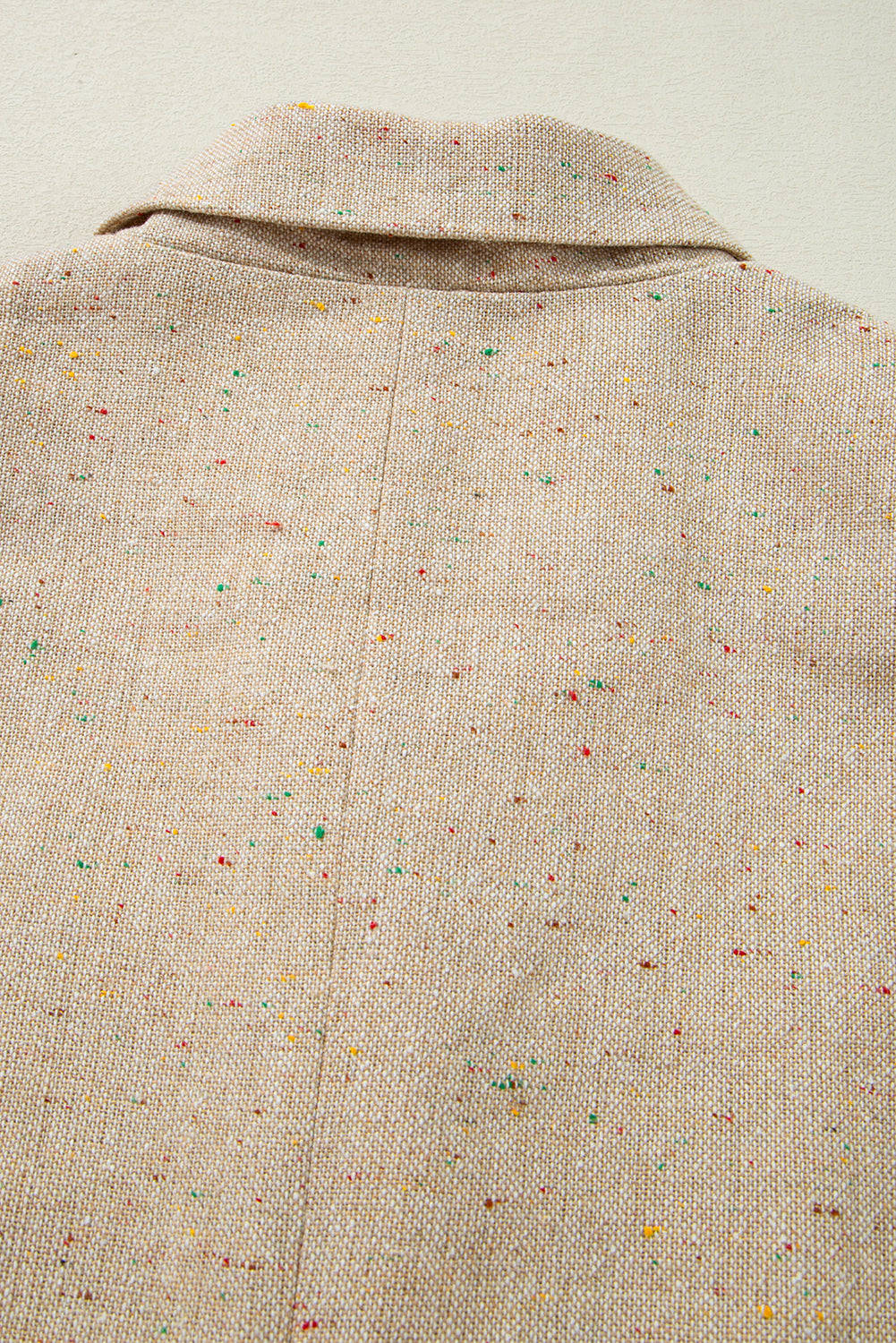 Elegante, einreihige Anzugjacke in Haferflockenfarbe