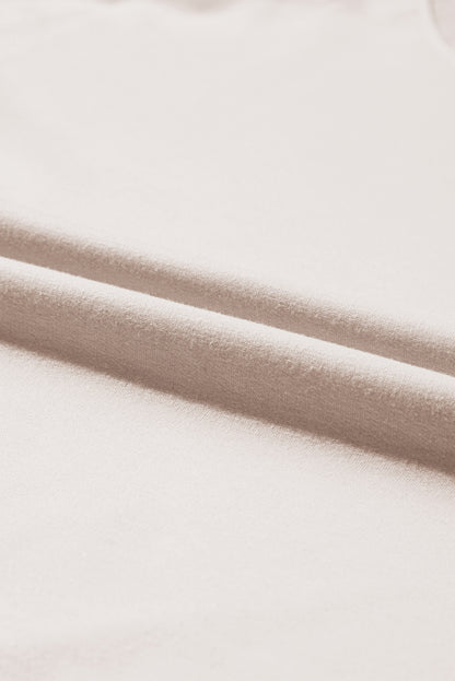 Weißes Lounge-Set mit Farbblockärmeln, kontrastierender Seitennaht