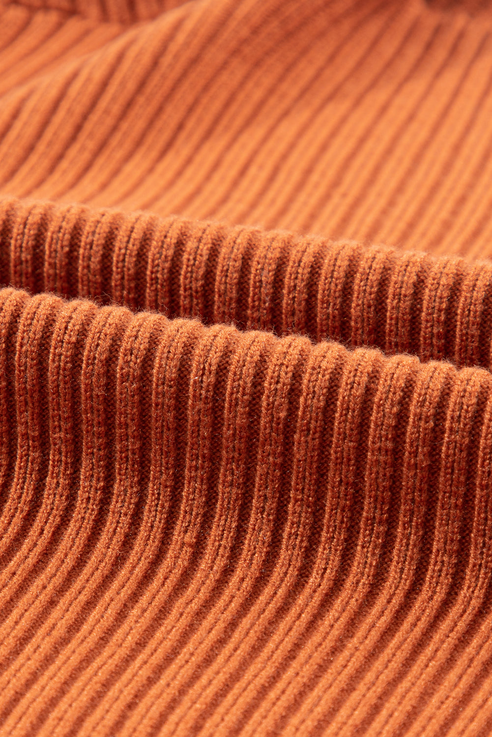 Gold Flame Patch Pocket Rippstrick-Kurzarmpullover