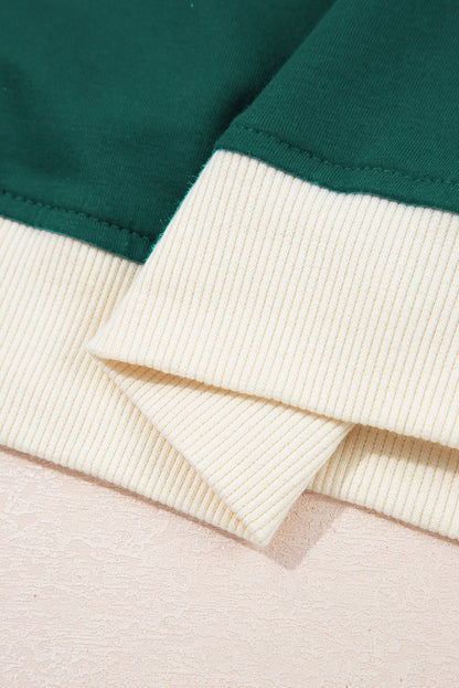 Evergreen 2-teiliges Set mit T-Shirt und Rock mit überschnittener Schulter und Farbblockdesign