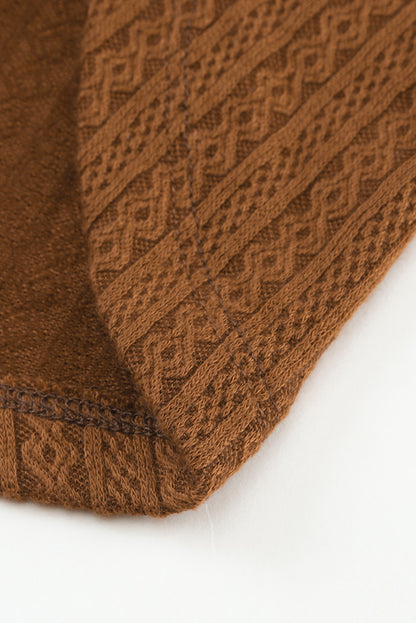 Langärmliges Oberteil aus Jacquard-Imitat-Strick