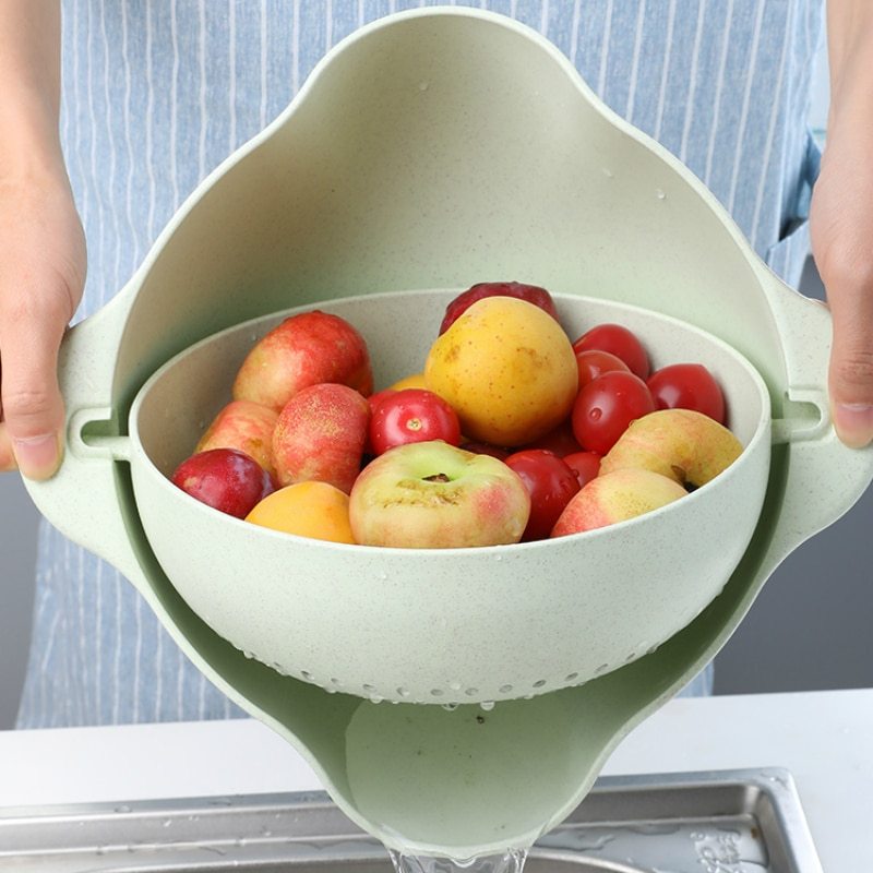 Küche Wäsche Organizer Verdickung Home Küche Kunststoff Reis Obst Schüssel Waschen Reis Sieb Becken Waschen Korb