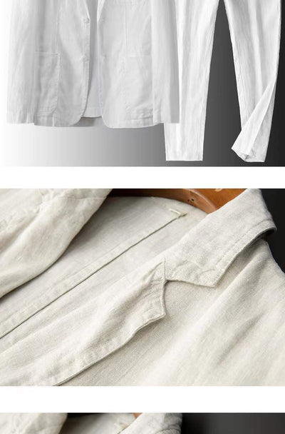 Simple Casual Cotton Linen Suit Suit Loose And Handsome