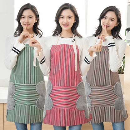 Damen-Schürzen, wasserdicht, verstellbarer Nackengurt, saugfähig, zum Kochen, Gärtnern, Grillen, Backen, ärmellos, Küchenschürze mit Tasche