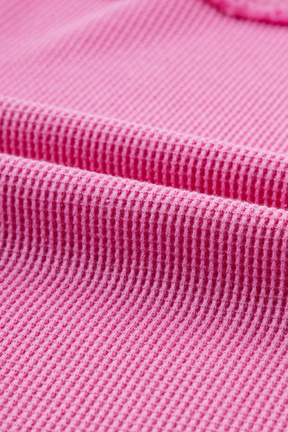 Übergroßes Oberteil mit Mineralwaschung und strukturierten Armreifen in leuchtendem Pink
