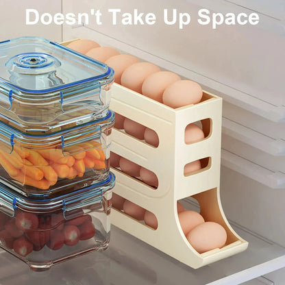 Automatic Egg Roller: Space-Saving Refrigerator Storage