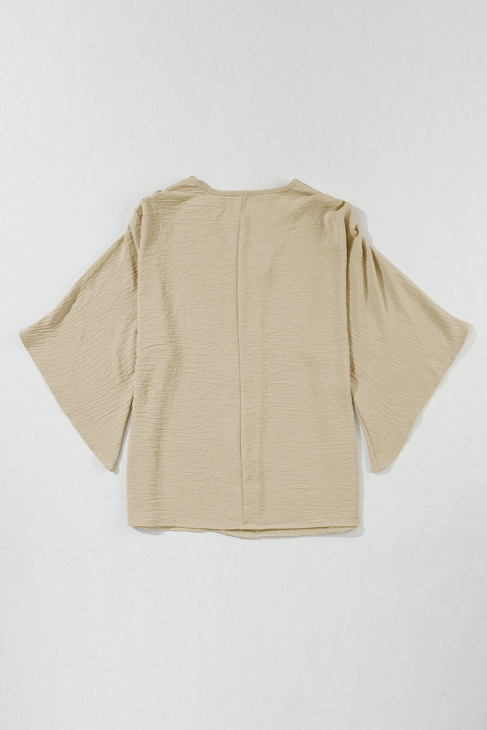 Parchment – Bluse mit V-Ausschnitt und weiten Ärmeln in Knitteroptik