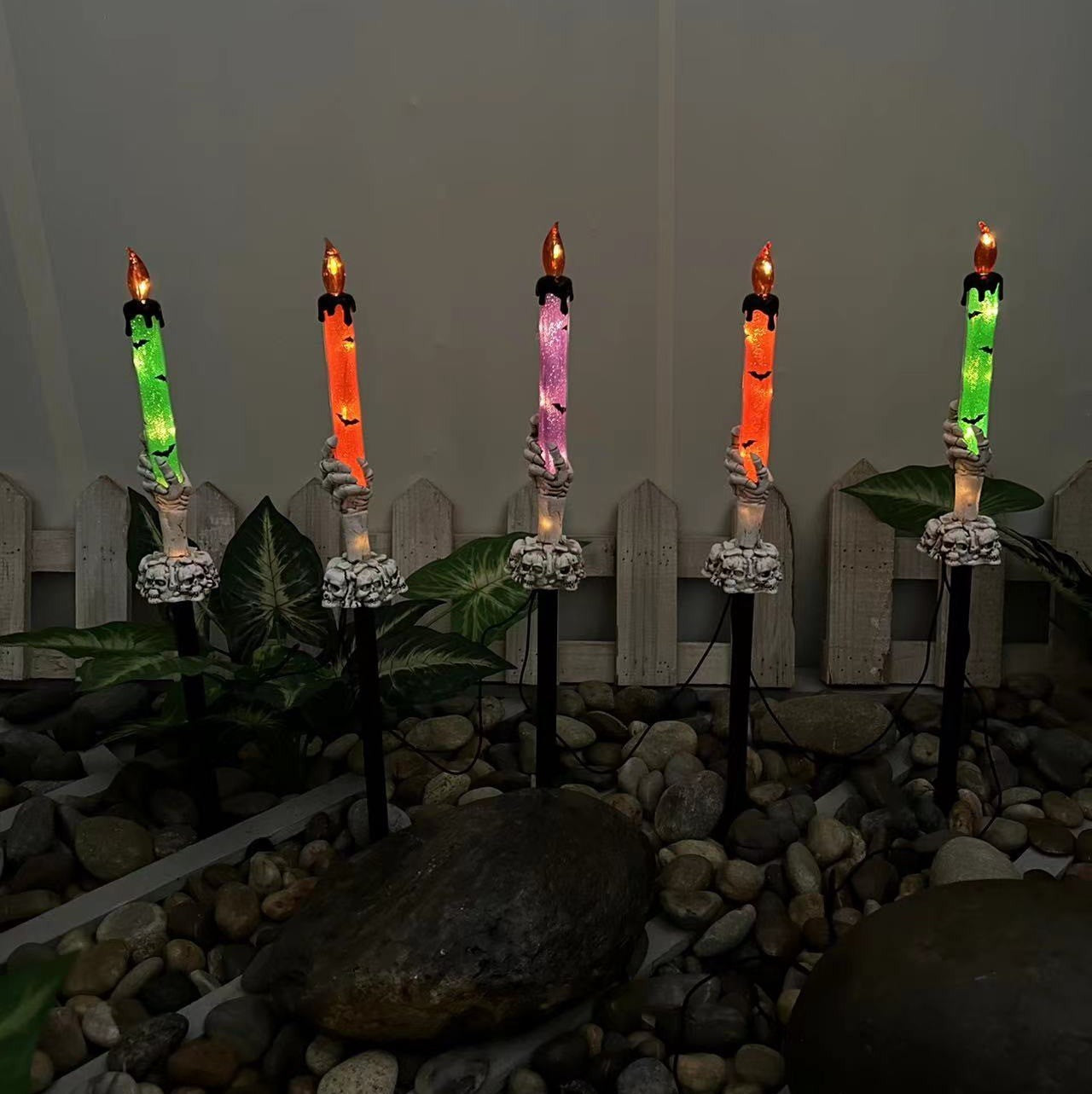 Solar-Halloween-Kürbislampe für den Innenhof