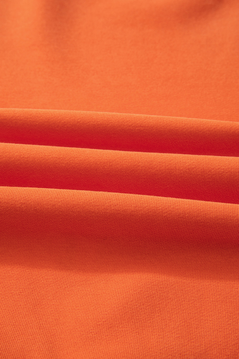 Einfarbiges Frottee-Sweatshirt mit überschnittener Schulter und Fleecefutter in Rotorange